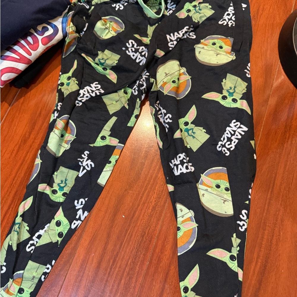 Star Wars Black and Green Pajama Pants Grogu